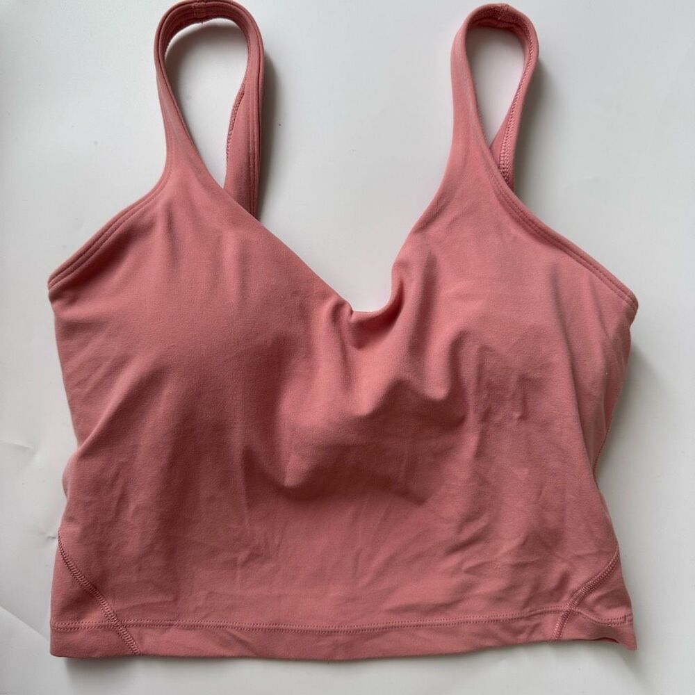 Lululemon Align Tank Pink Puff Cropped Strappy Nulu Fabric Size XS / 2 W1CW8S